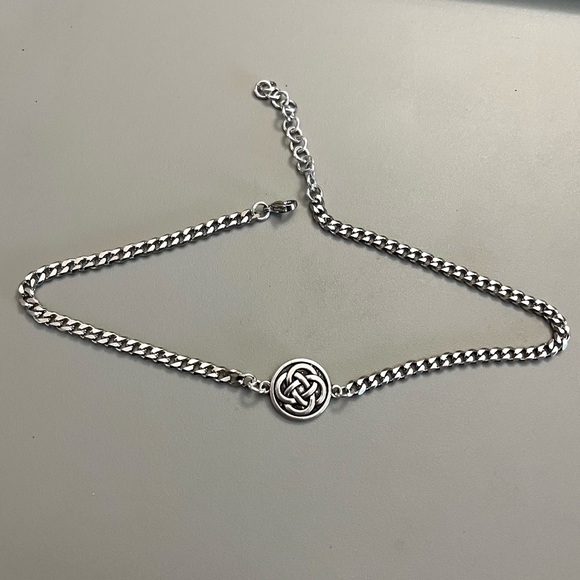 Handmade celtic knot coin cuban chain link stainless steel choker necklace - Picture 6 of 13